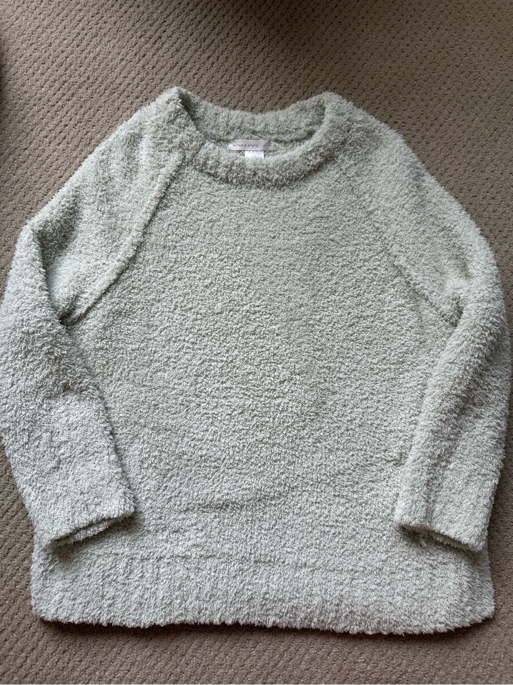 Altar'd State Women's Crewneck Sweater in Pale Gray - Picture 4 of 4